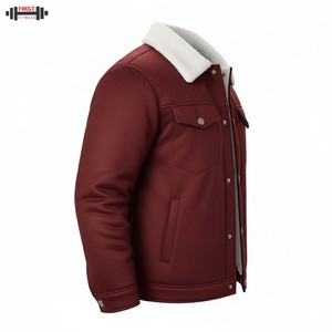 Veste en cuir de vache décontractée de qualité supérieure, imperméable, coupe-vent, respirante, avec logo personnalisé, pour la saison hivernale, OEM pour hommes - Product Image 3