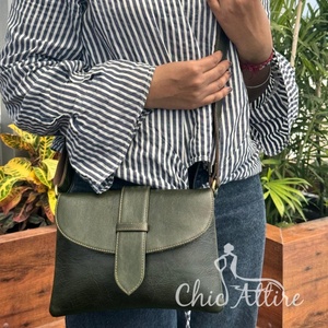 Sac à main de luxe pour femme Vintage Full Grain véritable sac à bandoulière en cuir de vache avec grande capacité et bandoulière faite à la main - Product Image 1