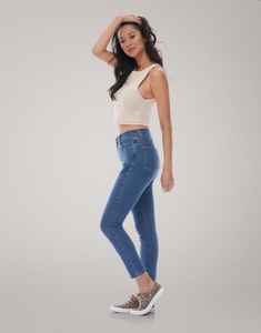 Jeans décontractés minces de qualité supérieure pour femmes, pantalon crayon à la mode de grande taille avec design d'été lavé à la taille moyenne - Product Image 2