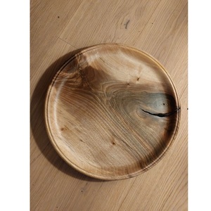 Assiette en bois artisanale pour la décoration de la maison et la salle à manger, finition rustique naturelle, vaisselle écologique, spécial Noël - Product Image 5