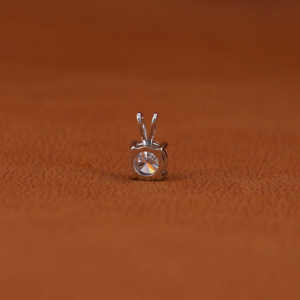 Pendentif en or blanc 18 carats plaqué or massif, design personnalisé, luxueux et minimaliste, diamant de laboratoire taillé 1,0 TCW, nouvelle tendance classique - Product Image 3