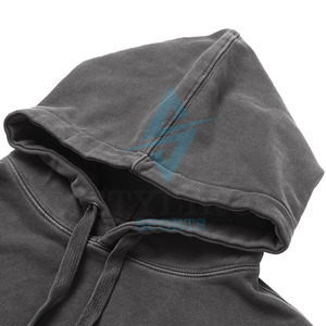 High Quality Custom Logo Solid Acid <b>Wash</b> Winter Hoodie Vintage Unisex Heavyweight Hooded Collar for Men and Women - Product Image 6