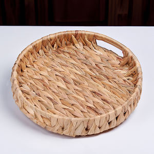 Vente en gros Vietnam Plateau de service en rotin rond fait main écologique avec support en bambou pour les Restaurants-SR2064 - Product Image 2