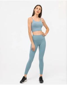 Pantalones de Yoga de entrenamiento de talla grande de alta elasticidad, conjunto de chaqueta suave, cómodo, transpirable, colorido, sin costuras, estilo sólido, Fitness - Product Image 2