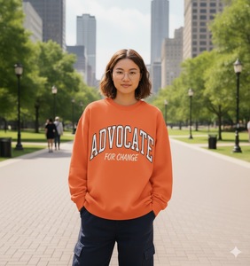 Sudadera de Mujer con Cuello Alto, Estilo Casual, Holgada, Gruesa, para Otoño e Invierno, con Logotipo Personalizado en la Parte Delantera - Product Image 1