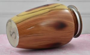 Belle urne de crémation en métal marron de style moderne pour restes humains ou cendres d'animaux domestiques - Product Image 4