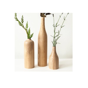 Pots de fleurs en bois de qualité supérieure pour hôtel à prix raisonnable vase à fleurs en bois de forme ronde pour la décoration de la maison et du bureau - Product Image 6