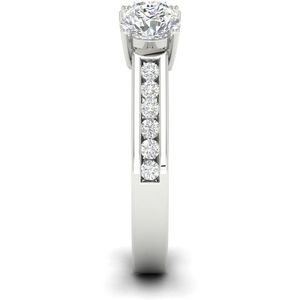 Bague en argent sterling plaqué or avec moissanite par Forever Jewels - Product Image 4