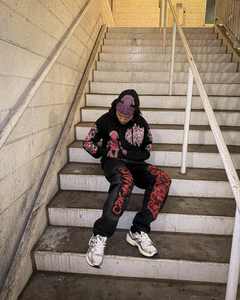 Survêtement unisexe délavé à l'acide Sun Faded Graphic DTF Print New Style Hoodie Sweatpants Set Offre Spéciale pour la saison d'hiver - Product Image 2