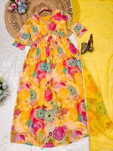 Pantalones Kurtis de algodón hechos a medida, estampado Floral, tela Camric de color pastel claro, tamaños disponibles Salwar-indio pakistaní - Product Image 2