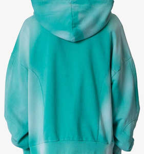 Sudadera con Capucha de Moda Invernal para Hombre, 100% Algodón, Lavado Desteñido, Estilo Urbano, con Bordado y Detalles Decorativos de Pedrería - Product Image 4