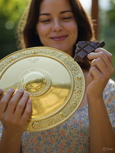 Bandeja DE SERVICIO DE METAL decorativa elaborada con delicadeza para elevar cada momento de servicio, desde chocolates de lujo hasta golosinas festivas - Product Image 6