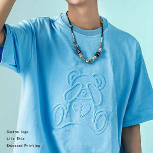 เสื้อยืดลายนูนสำหรับผู้ชายเสื้อยืด100% คอตตอนแท้ดีไซน์ออกแบบได้ตามที่ต้องการเสื้อยืดแฟชั่นลายนูน3D สำหรับผู้ชาย - Product Image 4