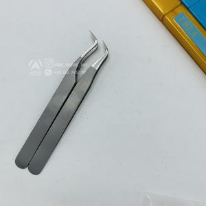 Pinzas universales para pestañas tipo gancho 2025, pinzas japonesas sostenibles de acero inoxidable con etiqueta privada, pinzas para extensión de pestañas al por mayor - Product Image 5