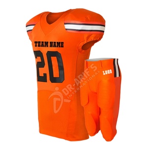Conjunto de Uniforme Deportivo Personalizado de Fútbol Americano Unisex con Pantalones y Camiseta de Manga Corta, 100% Poliéster, Transpirable y de Secado Rápido - Product Image 1