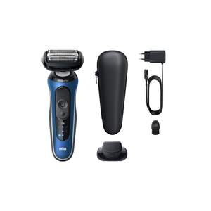 Rasoir électrique sans fil bleu pour homme, autonomie de 60 minutes, tondeuse de précision, étanche IPX7, mini produit de rasage corporel de rechange - Product Image 3