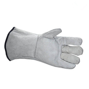 Gants de travail en cuir de vachette robustes Gants en coton à double paume durables de taille XL avec fonctions antidérapantes ignifuges anti-coupure - Product Image 4