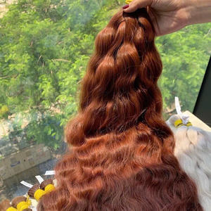 Cabello Chino Ondulado de Alta Calidad, Cabello Vietnamita Ondulado Natural Remy Virgen 1B, Tejido Profesional de Alta Longitud, Doble Trama, Todos los Colores - Product Image 4