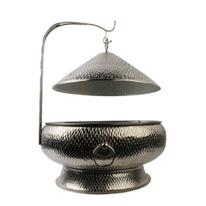 Plat de service chauffant en acier inoxydable finition or, fait main, de luxe, pour les mariages, les fêtes et les événements de traiteur, élégant - Product Image 6