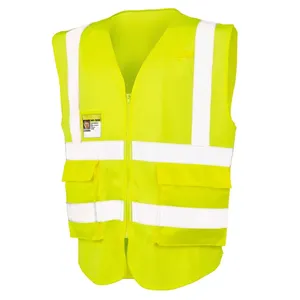 Custom Executive <b>Cool</b> Mesh Safety Vest with Reflective <b>Stickers</b> & Lights for Workwear Promotion - Product Image 5