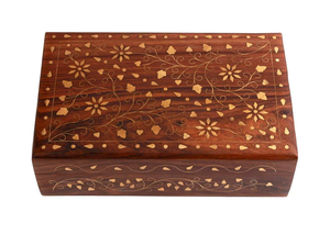 Caja de madera Hogar y decoración Caja de joyería de madera tallada rectangular de madera hecha a mano - Product Image 6