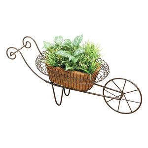 Panier suspendu en fer naturel émaillé à la noix de coco Pot de fleur Support mural pour jardin et maison avec doublure en coco Prix disponible - Product Image 6