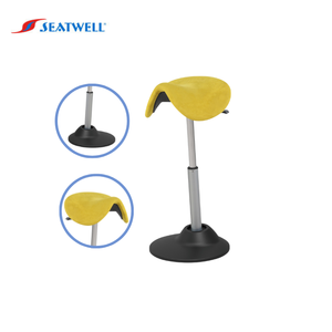 Taburetes de barra altos sin respaldo para oficina, color amarillo - Product Image 1