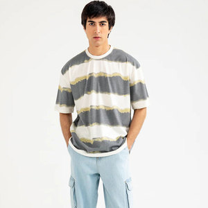 T-shirts Streetwear en polyester/coton de haute qualité avec logo personnalisé pour hommes-Séchage rapide et respirant dernière mode - Product Image 4