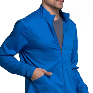 Blouses d'hôpital bleu roi, uniforme d'infirmière, blouses ajustées pour hommes, blouses médicales en spandex, veste d'infirmière pour hommes, uniformes pour l'hôpital - Product Image 2