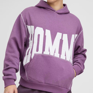 Contras Stitch Pullover 100% algodón 500gsm Unisex sudaderas con capucha nuevo estilo patrón de gran tamaño tejido invierno Premium - Product Image 1