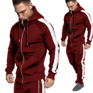 Conjunto Deportivo MOVATEXTILE para Hombre, Otoño Invierno, Informal, de Algodón y Felpa, con Cremallera, Sudadera con Capucha, 2 Piezas - Product Image 1