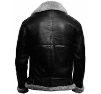Veste d'hiver pour homme Esprit, grande taille, surdimensionnée, personnalisable, en cuir d'agneau véritable, imitation fourrure, fermeture éclair, respirante, fine