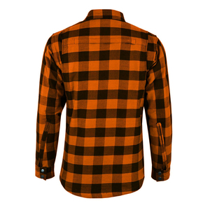 Camisa de franela para motorista hecha a medida para hombre, armadura CE, protección para motocicleta OEM, calidad Premium, primavera 100%, algodón alto - Product Image 3