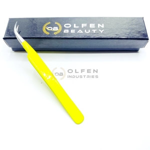 Pince à épiler jaune Offre Spéciale pince à épiler en acier inoxydable pointe incurvée - Product Image 6