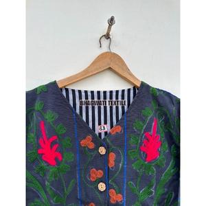2024 chaquetas bordadas para mujer nueva colección chaqueta bordada fluorescente Suzani Oversize invierno Kimono bata uzbeka abrigo largo - Product Image 4