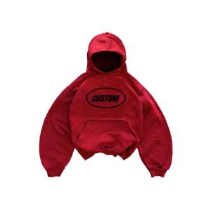 Nueva Sudadera con Capucha de Algodón Terry Rojo de Alta Calidad, Sudadera con Capucha Personalizada de Alta Calidad, Sudadera con Capucha Extra Grande de Estilo Vintage - Product Image 1
