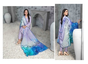 Diseñador damas estilo modesto invierno bordado ecológico hasta la rodilla estilo paquistaní Kameez Shalwar trajes rectos - Product Image 2