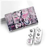 Étui de protection antichoc étanche en plastique TPU avec design givré et séparé, motif dessin animé OLED, idéal pour un cadeau