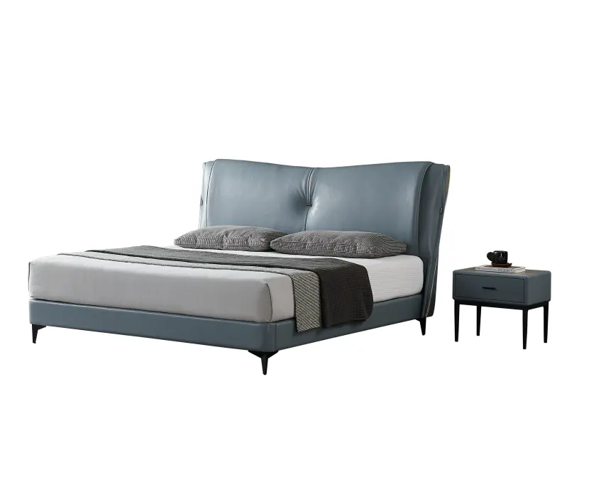 Sıcak satış 2022 italyan kaliteli yatak kral çarşaf fantezi yatak tasarım Modern deri yatak