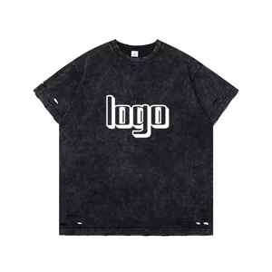 Camiseta de Hombre de Manga Corta, Tendencia de Verano, Holgada, Informal, de Media Manga, 300g - Product Image 4