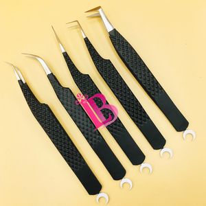 Pinzas de Alta Calidad para Extensión de Pestañas, Diseño de Base de Visón, Estilo Luna, Diseño Personalizado, Primera Calidad - Product Image 6