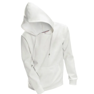 Personnalisé 500 gsm 100% coton tissu hommes sweats à capuche personnaliser blanc décontracté surdimensionné sweat à capuche impression broderie logo pour unisexe - Product Image 3