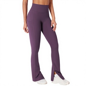 Leggings de yoga personnalisés pour femmes, taille haute, effet froncé aux fesses, 100 % polyester, séchage rapide, respirants, pour entraînement, fitness, gym, services OEM - Product Image 1