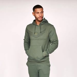 Ensemble de vêtements de sport en polaire lourde avec logo 3D personnalisé Pantalon de survêtement à capuche sérigraphié de haute qualité pour survêtement à impression bouffante - Product Image 6