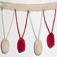 Fabricant d'accessoires de vêtement à franges en bleu sarcelle en 30 boules par Indian diamond Export