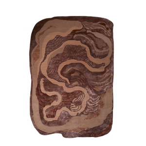 Cinnamon Tuft <b>Rug</b> Abstract Design Modern Style New Zealand Wool Premium Tencel <b>Hand</b> <b>Tufted</b> High Pile Thick Luxury Area <b>Rug</b> Latex - Product Image 2