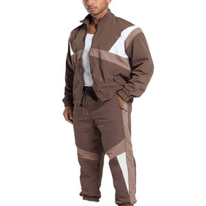 Ensemble survêtement deux pièces personnalisé OEM 2026, veste zippée, survêtement en polyester, survêtement zippé, coupe-vent, survêtement pour hommes en vente en ligne - Product Image 4