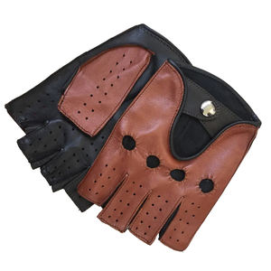 GANTS en cuir à demi-doigts Gants de conduite d'équitation de ville Propres gants de conduite en cuir conçus du Pakistan - Product Image 5