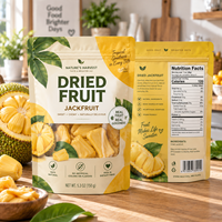 Sachet refermable autoportant pour fruits secs et en-cas, sac en aluminium avec fermeture éclair