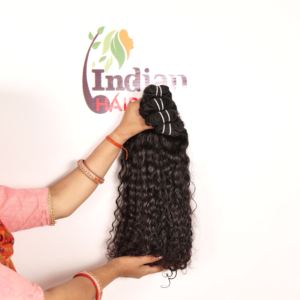 Non traités Remy vierge pas cher crépus bouclés vague faisceaux 100% meilleure qualité naturel noir couleur indien Temple Extensions de cheveux humains - Product Image 2